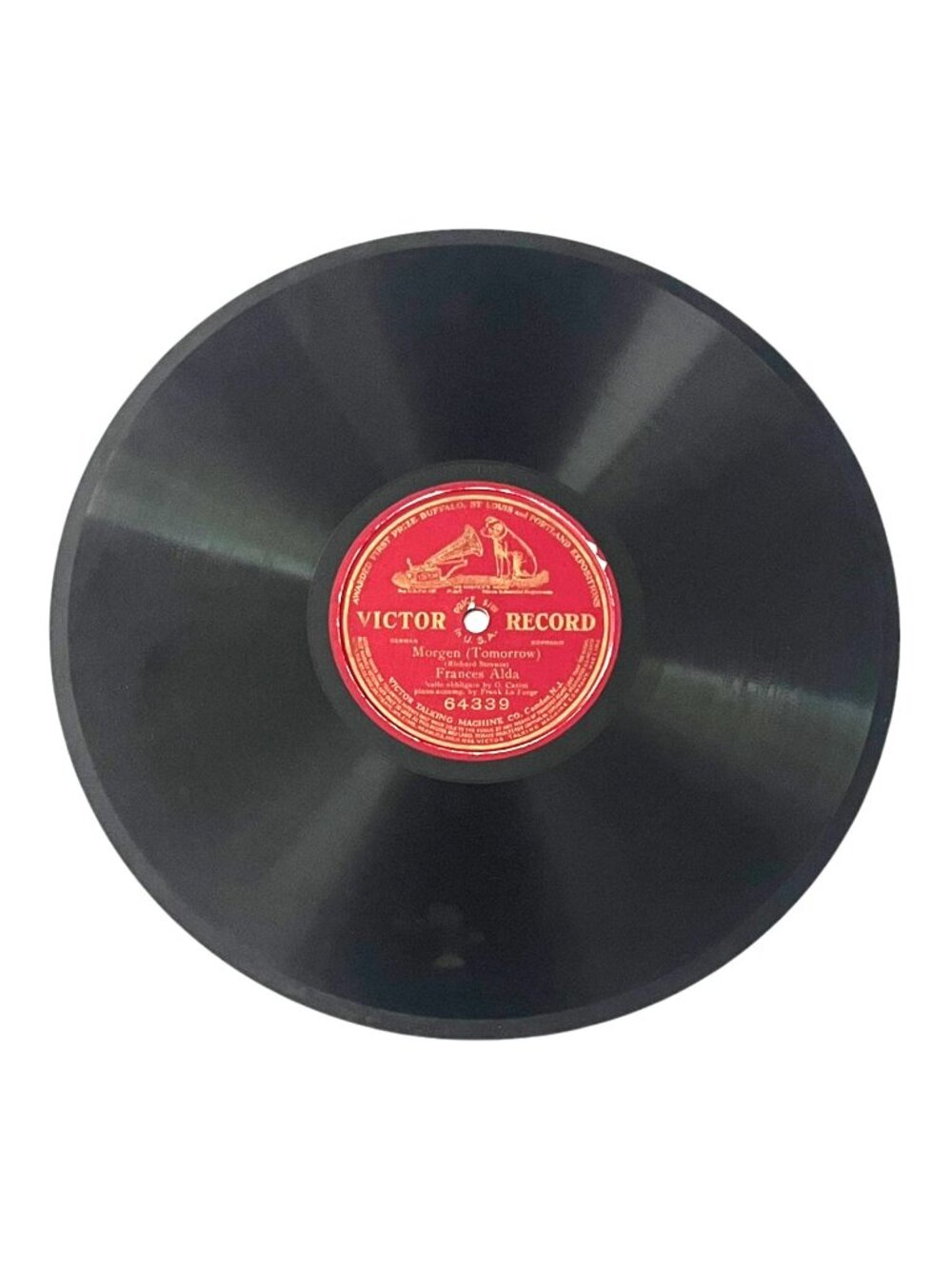 Frances Alda - Morgen (Tomorrow) - Victor Record 64339 - 10" 78rpm